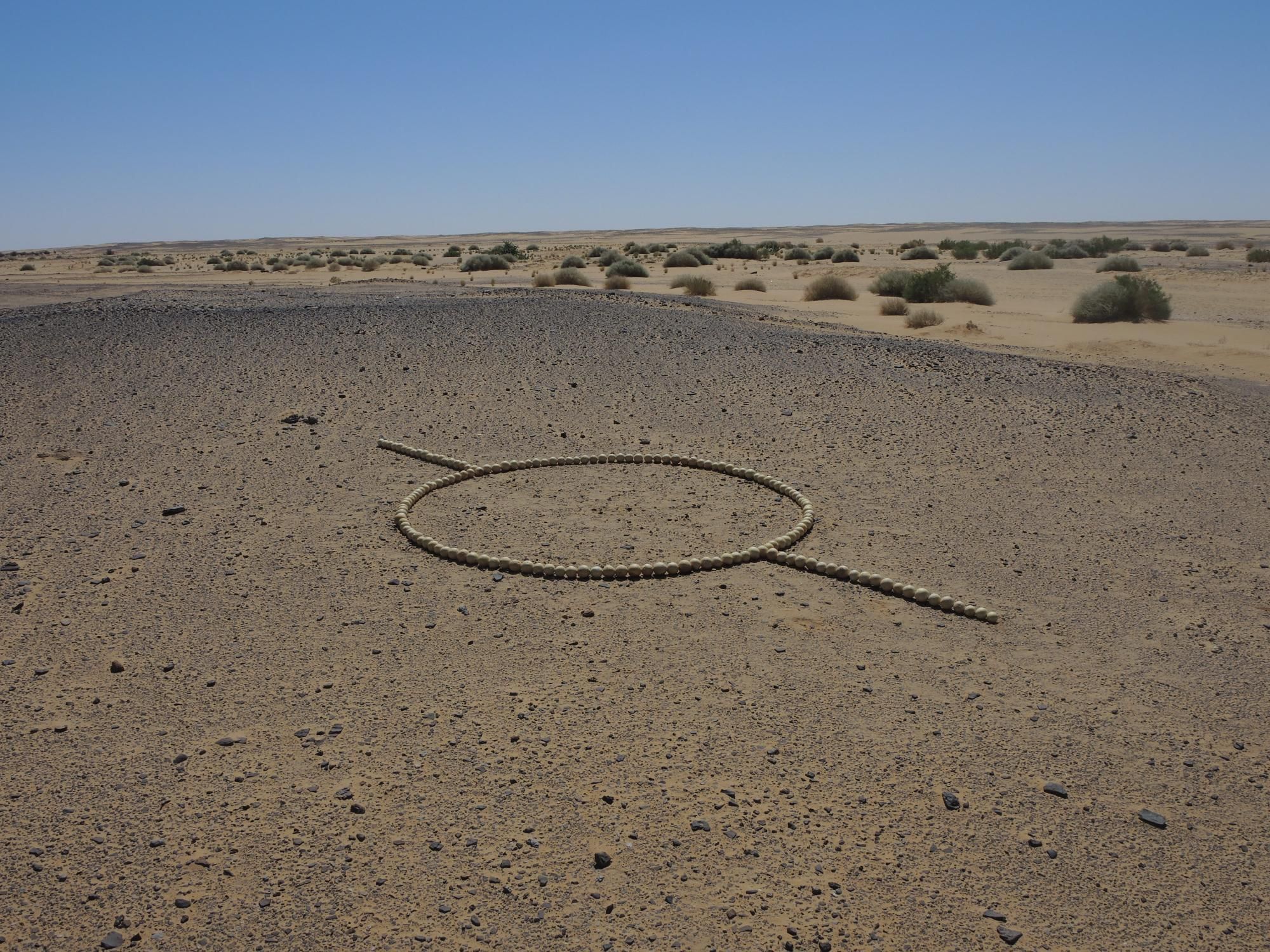 a circle breaking the line by Khosro Adibi