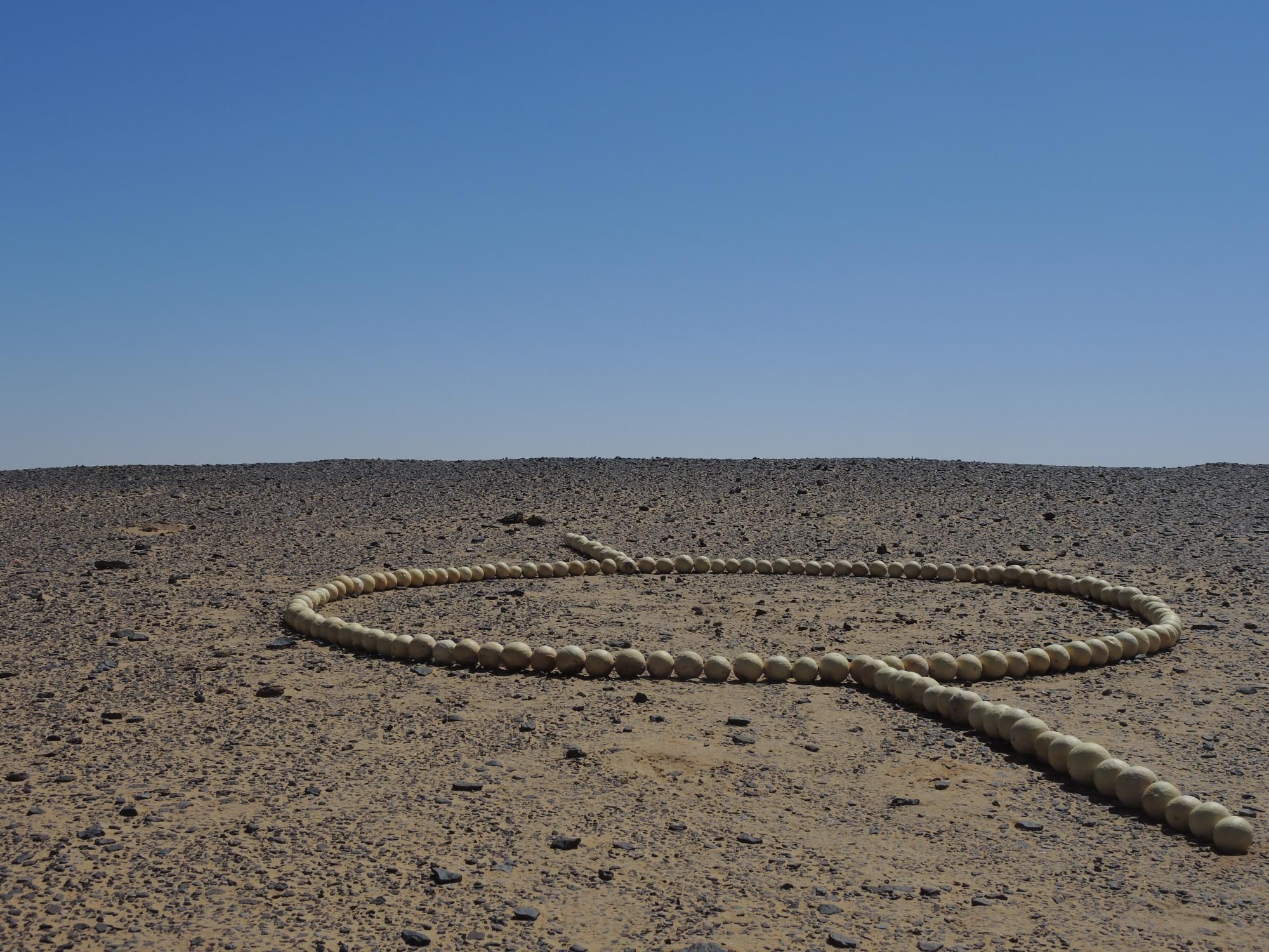 a circle breaking the line by Khosro Adibi