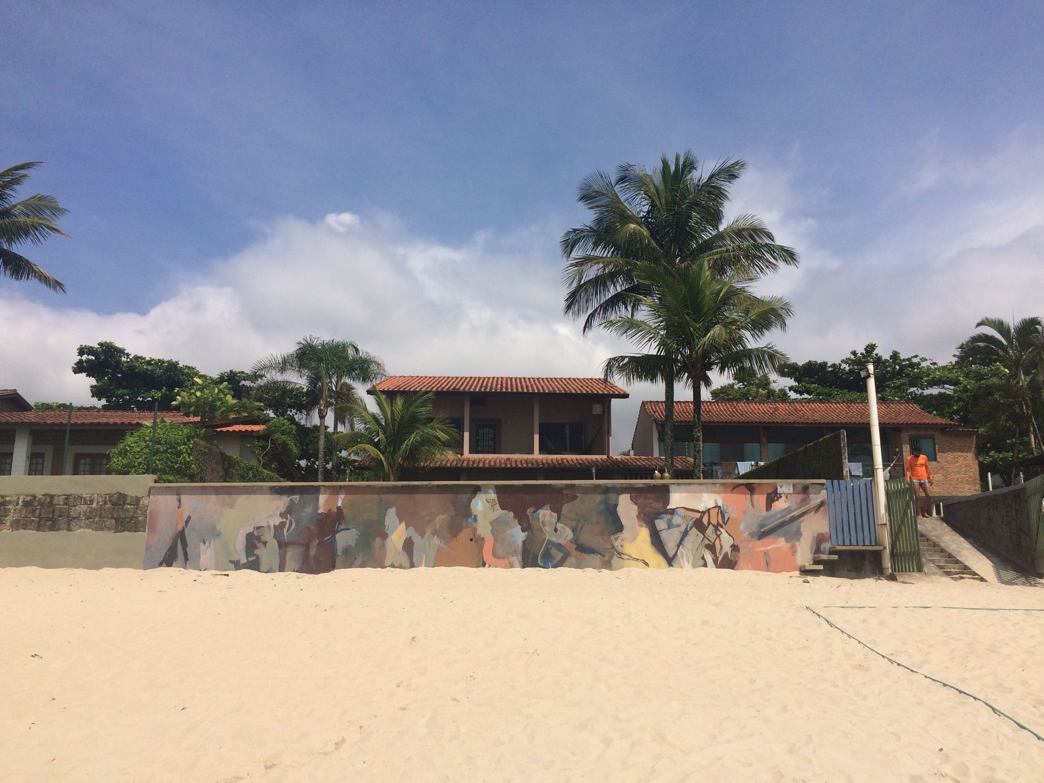Mural painting on a Brazilian beach. by paula scavazzini